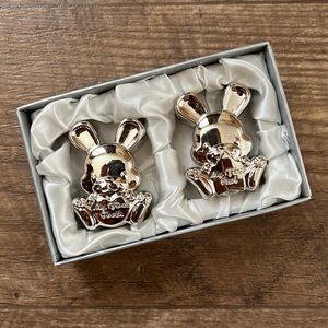 Baby Keepsake- Bunny shaped “My First Curl” and “My first tooth” non-tarnish